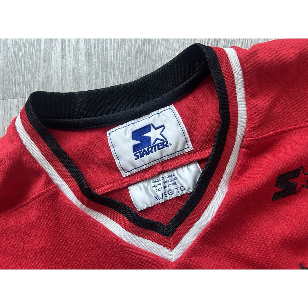 Chicago Bulls Starter Hockey Jersey Men's Size XL NBA Basketball Red - Picture 3 of 8